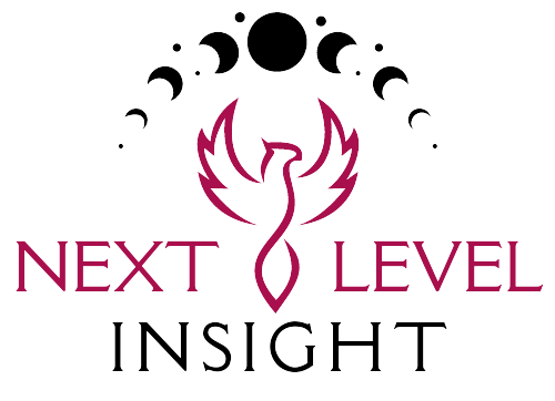 Next Level Insight Logo Phoenix with Moons overhead
